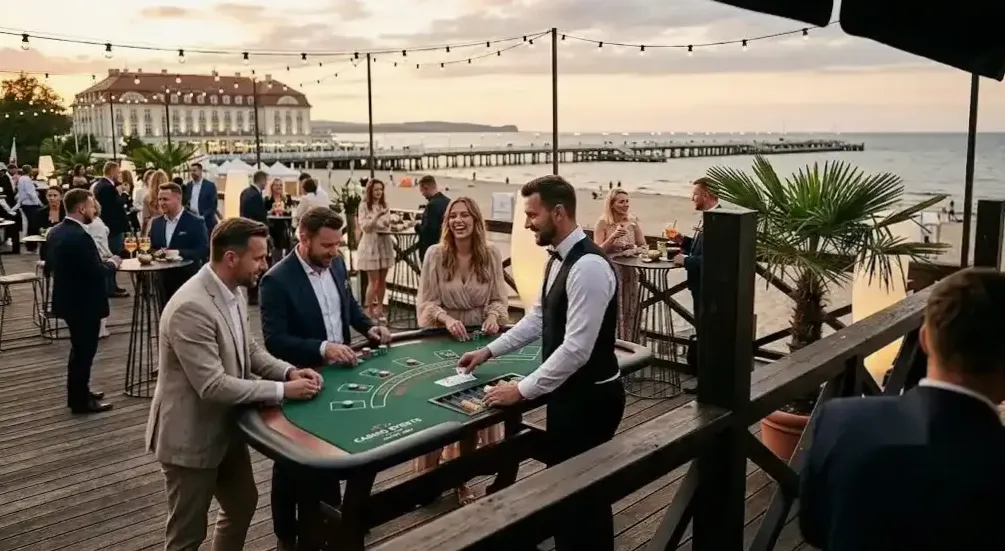 Dekoracja wejścia na event casino